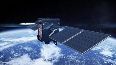 Una imagen simulada del SG-1 en el espacio.