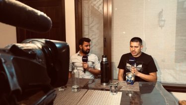 La segunda entrevista que dio Riquelme en el día, a raíz del tema Wanchope, fue con TyC Sports. 
