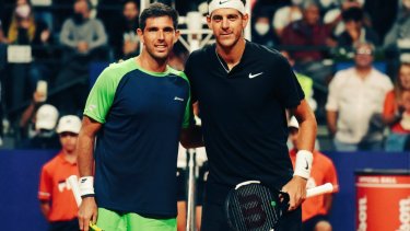 Del Potro y Delbonis en el sorteo del debut en el certamen. 