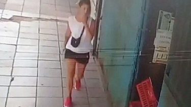 La última imagen de Betiana Rossi, tomada por una cámara de seguridad. 