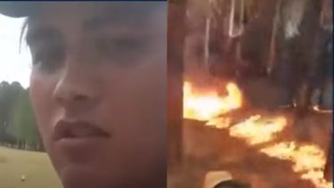 El joven que se grabó prendiendo fuego explicó de qué se trataba.
