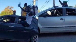 Los festejos de Senegal campeón llegaron hasta Las Grutas