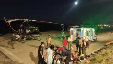 El turista fue evacuado anoche del cerro Navidad. Foto: gentileza