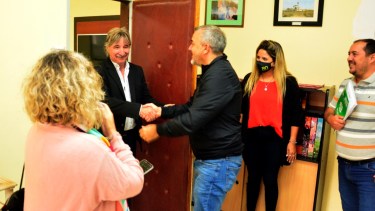 La reunión se realiza en la sede del Ministerio de Trabajo en Viedma. Foto: Marcelo Ochoa.
