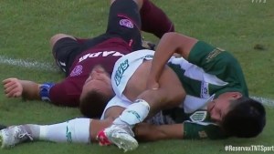 Expulsión insólita y dura lesión en el Banfield &#8211; Lanús de Reserva