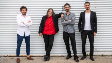 Cuarteto. Oscar Albrieu Roca, Guillo Espel, Pedro Carabajal y Damián Foretic. (Foto: Alejandro Held)