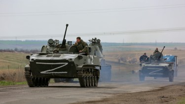 Fuerzas que apoyan a Rusia en el este de Ucrania. 