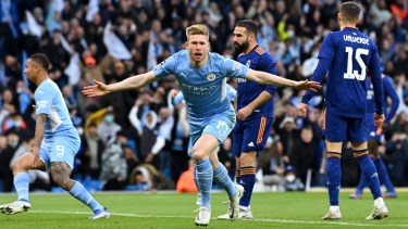 Kevin De Bruyne abrió la cuenta para el City en la ida ante Real Madrid. 