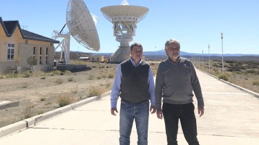 Daniel Filmus recorrió la Estación Espacial en Neuquén. Foto: Gentileza @FilmusDaniel