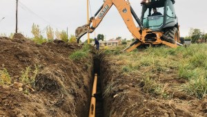 Comenzó la construcción de la red de gas para dos barrios de Huergo