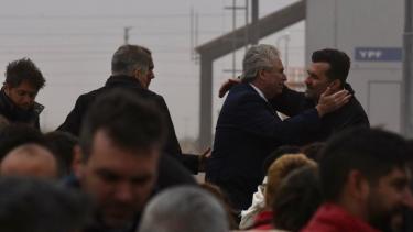 El presidente Alberto Fernández y el secretario de Energía, Darío Martínez,. Foto: Matías Subat.