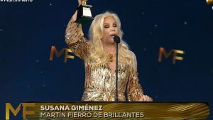 Susana Giménez recibió el Martín Fierro de Brillantes por su trayectoria