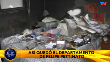 Así quedó el departamento de Felipe Pettinato. 