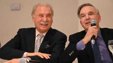 Sobisch y Pichetto se mostraron juntos en mayo, con una conferencia de prensa en Neuquén. Foto: archivo Florencia Salto.