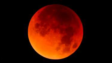 Una de las últimas Lunas de Sangre que se pudo ver en la región. 