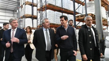 Fernández y De Pedro se mostraron juntos, mientras siguen las asperezas con La Cámpora.-
