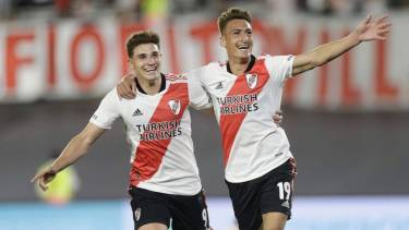 Julián Álvarez y Braian Romero, la dupla de ataque elegida por Gallardo para visitar al Fortín.