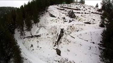Suspenden las clases en Junín de los Andes por la ola polar. Captura de video de DronePatrick, gentileza Turismo Junín de los Andes.