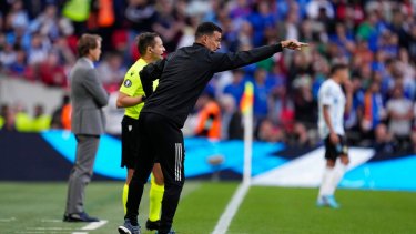 La última derrota de Scaloni fue ante Brasil en la Copa América 2019. (AP Photo/Matt Dunham)