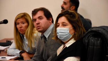 Parte del equipo de defensores, el día que se suspendió el juicio previsto para junio. (Archivo/Matías Subat)