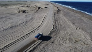 Avanza la construcción de la nueva traza del Camino de la Costa entre Pozo Salado y Bahía Creek