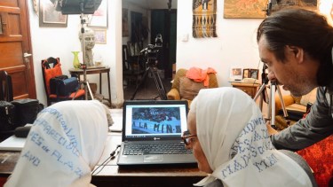 La realización del documental de las Madres neuquinas (gentileza Iru Sánchez)