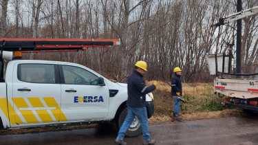 Personal de Edersa se encuentra trabajando para la restitución del servicio. Foto gentileza