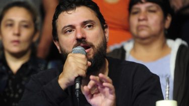 Juan Grabois, principal referente de Patria Grande, salió a apoyar a Cristina Fernández tras la condena. Foto Archivo