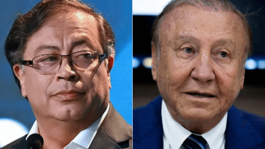 Los candidatos al balotaje por la presidencia en Colombia, Gustavo Petro y Rodolfo Hernández. Foto AFP. 