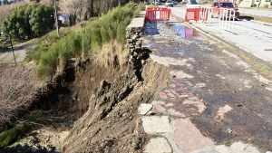 Se produjo otro desmoronamiento en la costanera de Bariloche