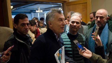 El expresidente Mauricio Macri llegó a Bariloche invitado por el legislador Juan Martín y exfuncionarios de su gestión. Foto: Marcelo Martinez