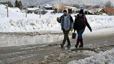 Bariloche está en el epicentro del alerta amarillo por nevadas. 