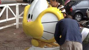 Nik anunció que reconstruirán la estatua de Gaturro con «tecnología antivandálica»