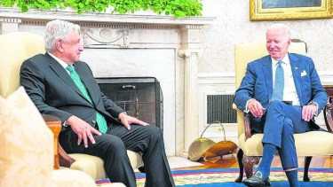 Biden y AMLO reunidos para "limar asperezas". 