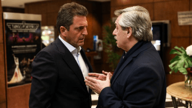 Sergio Massa y Alberto Fernández, con posturas diferentes sobre las PASO. 