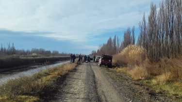 El hombre fue encontrado esta mañana a orillas del Canal de Riego. Foto gentileza
