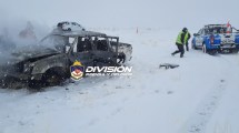 Imagen de Dos choques y una camioneta incendiada, el resultado de tres accidentes cerca de Las Lajas