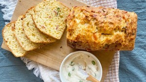 Budín de panceta y queso