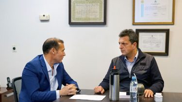 El gobernador junto al entonces presidente de Diputados, en 2019. Foto: archivo.