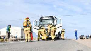 En Rincón de los Sauces, simulacro con transporte de productos químicos en ruta 5