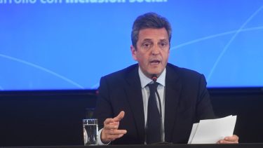 Sergio Massa, ministro de Economía, presenta el proyecto de presupuesto en el Congreso. Foto archivo. 