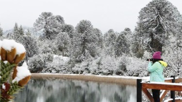 El trekking de invierno es una de las actividades que esta aldea de montaña propone para que disfrutes. Fotos prensa Villa Pehuenia Moquehue.