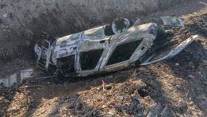 Murió calcinado tras el incendio de su vehículo sobre Ruta 65 a la altura de Guerrico