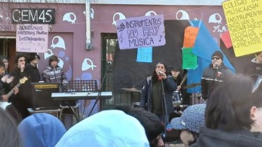 El recital fue esta mañana en Albarracín, entre Rolando y Villegas. Foto: gentileza