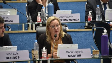 María Eugenia Martini preside el bloque Frente de Todos, que hoy se mantiene con 9 miembros. Foto: Gentileza Legislatura