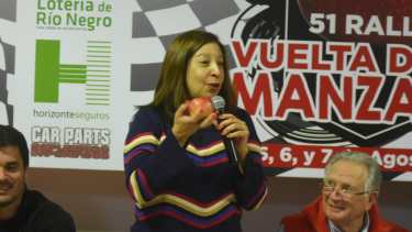 Arabela participó de la presentación del evento junto a otros autoridades provinciales y municipales. Foto Juan Thomes