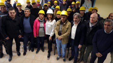 El acto se desarrolló esta jornada en la UOCRA. Foto: Marcelo Ochoa.