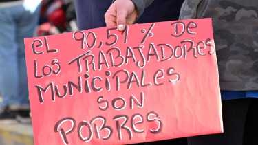 Trabajadores municipales de Cipolletti. Foto Archivo: Florencia Salto.
