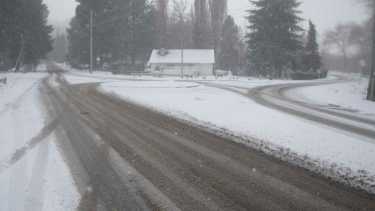 En San Martín se esperan nevadas y lluvia para este viernes. 