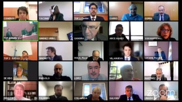 La audiencia de alegatos que se está realizando en el juicio por la Obra Pública. 